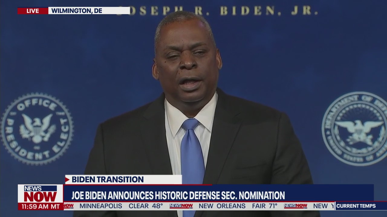 Retired Army Gen. Lloyd Austin speaks about nomination as secretary of defense