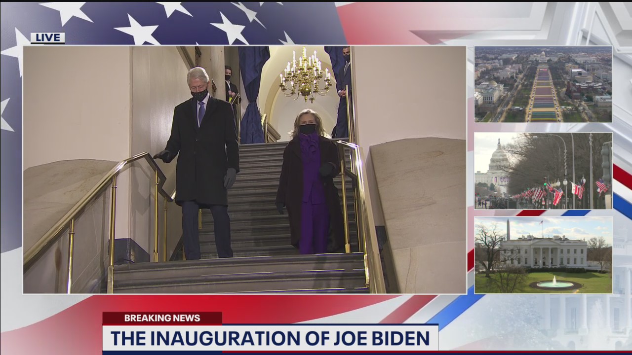 The Clintons arrive at President Joe Biden's inauguration