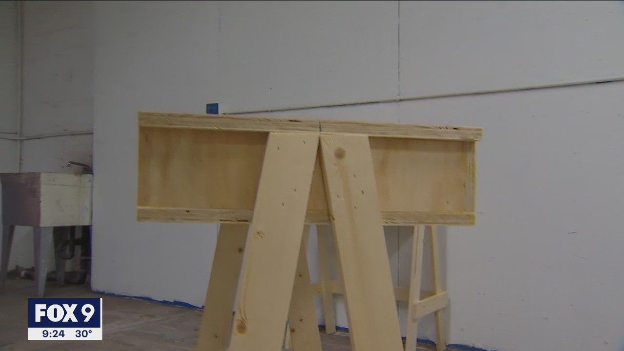 Woodworkers build desks for St. Paul students learning from home