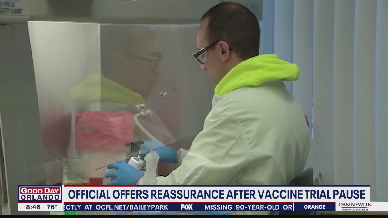 Official offers reassurance after vaccine trial pause