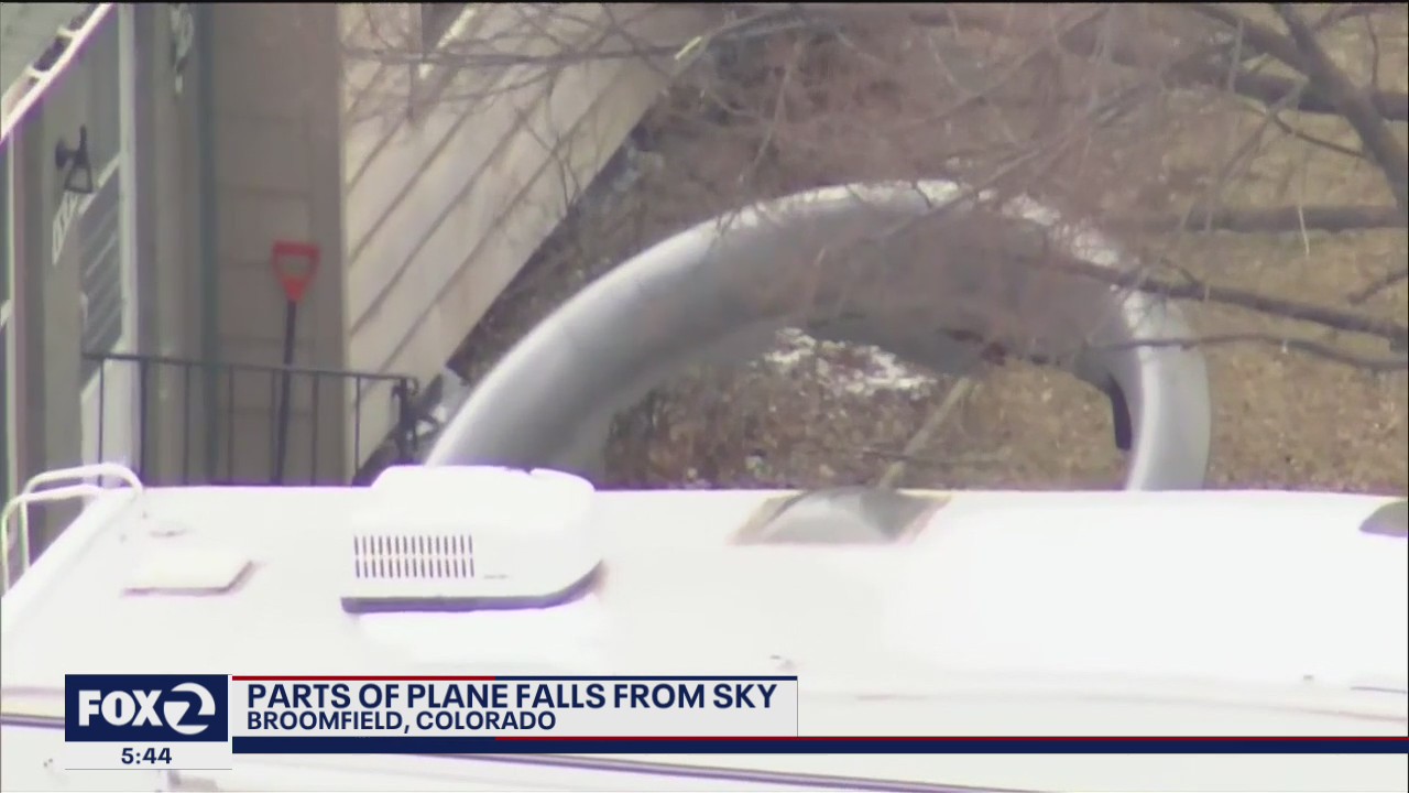 Parts of plane fall from sky over Colorado neighborhood
