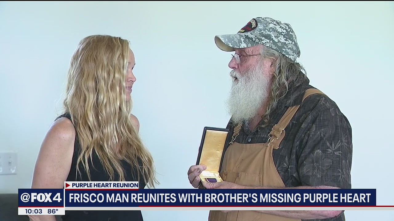 Frisco veteran reunited with twin brother's missing Purple Heart