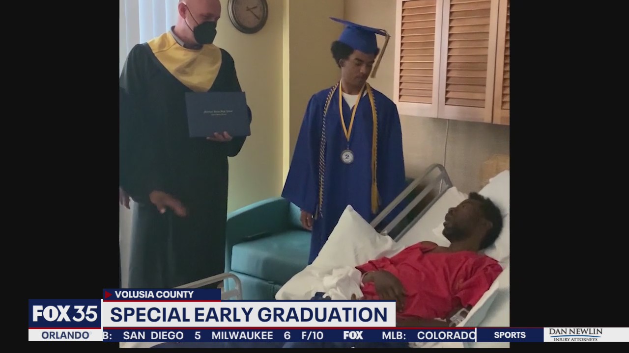 Senior gets early graduation, so father in hospice care can witness ceremony