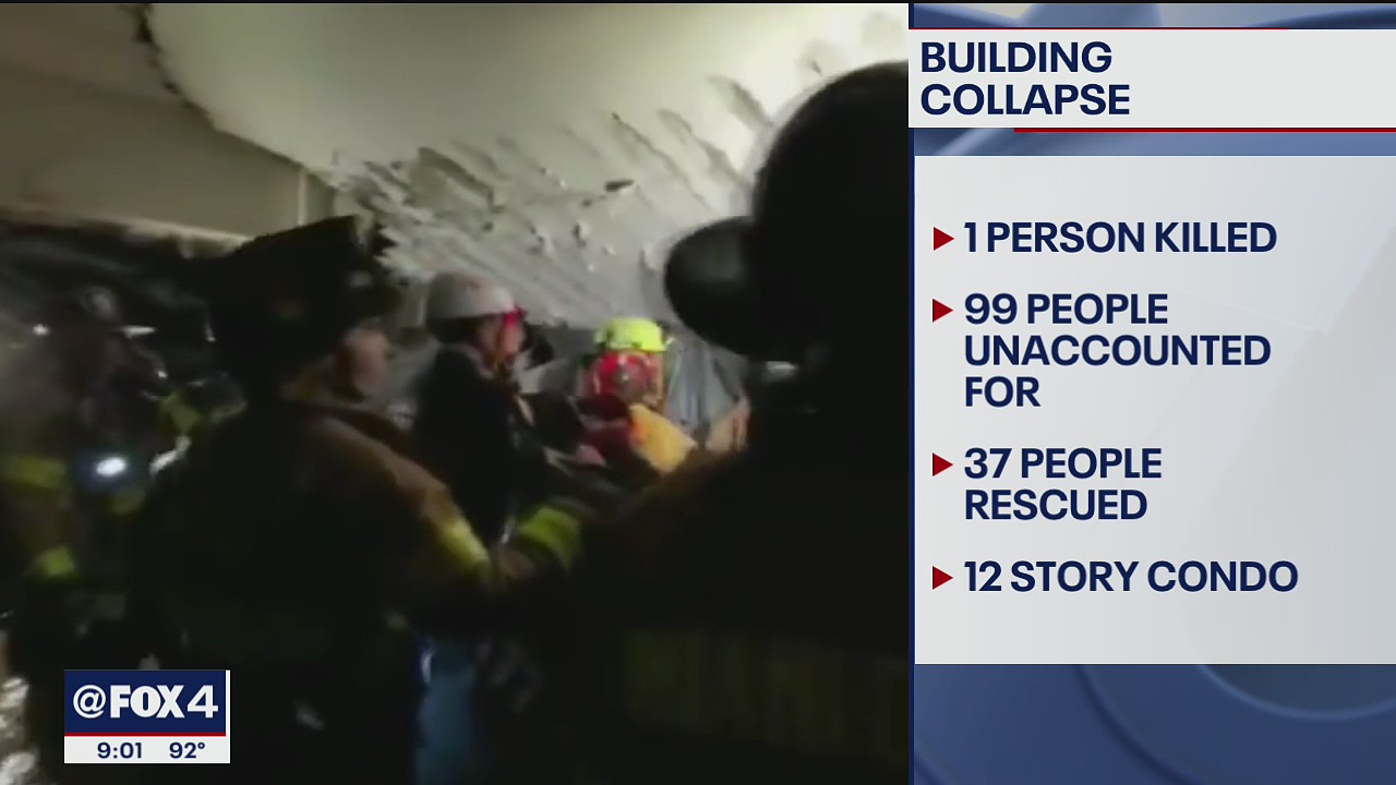 Miami-area condo collapse: 1 dead, 99 missing, 102 accounted for