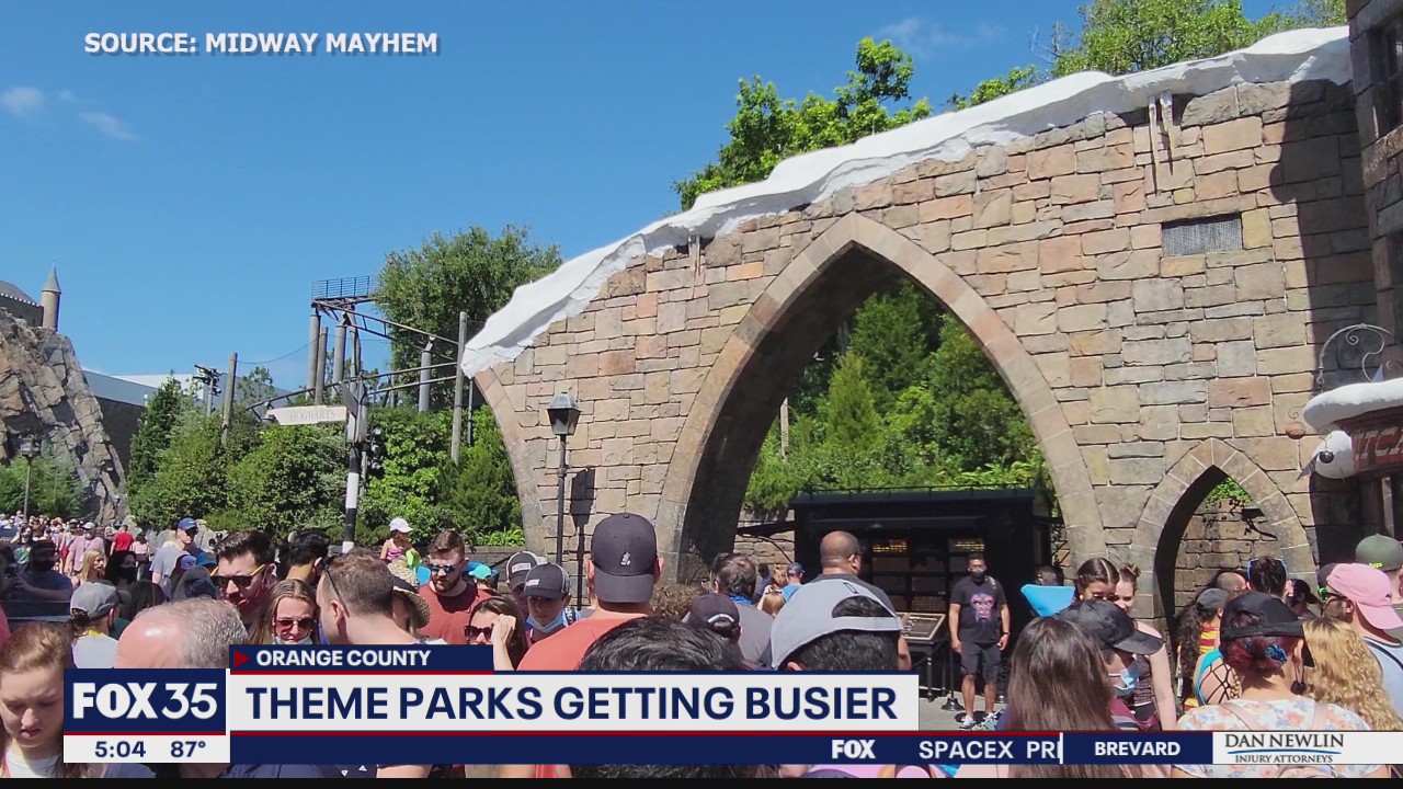 Theme parks getting busier