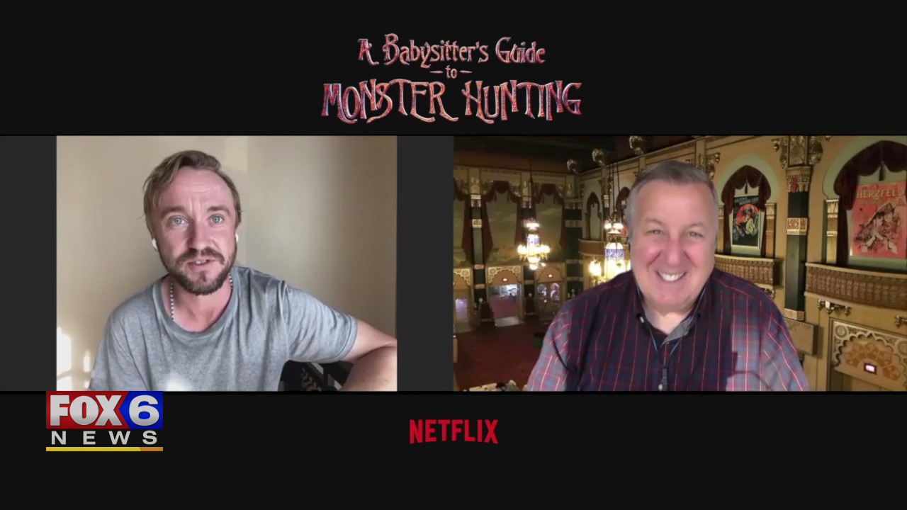 Gino talks with actors from A Babysitter's Guide to Monster Hunting