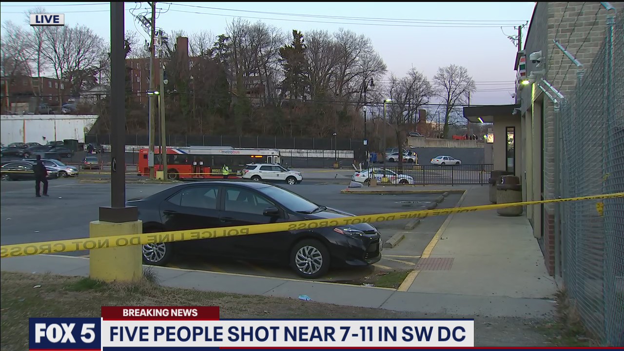Five people shot near 7-Eleven in Southwest DC