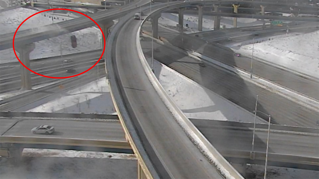 WisDOT video shows crash of truck that fell 70 feet in Zoo Interchange