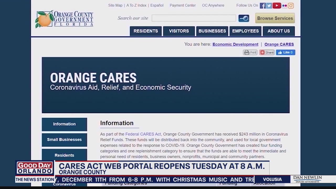 Orange County CARES application portal will reopen on Tuesday