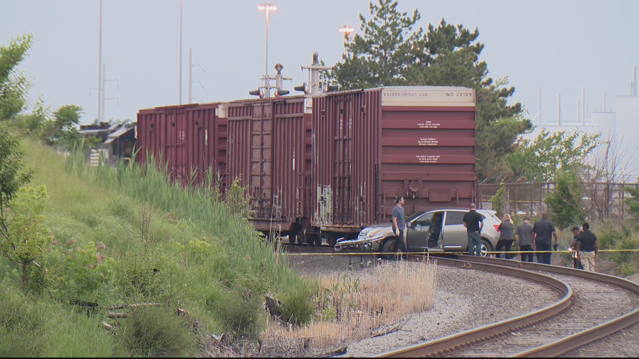 Car-train crash on Detroit's east side leaves one dead.