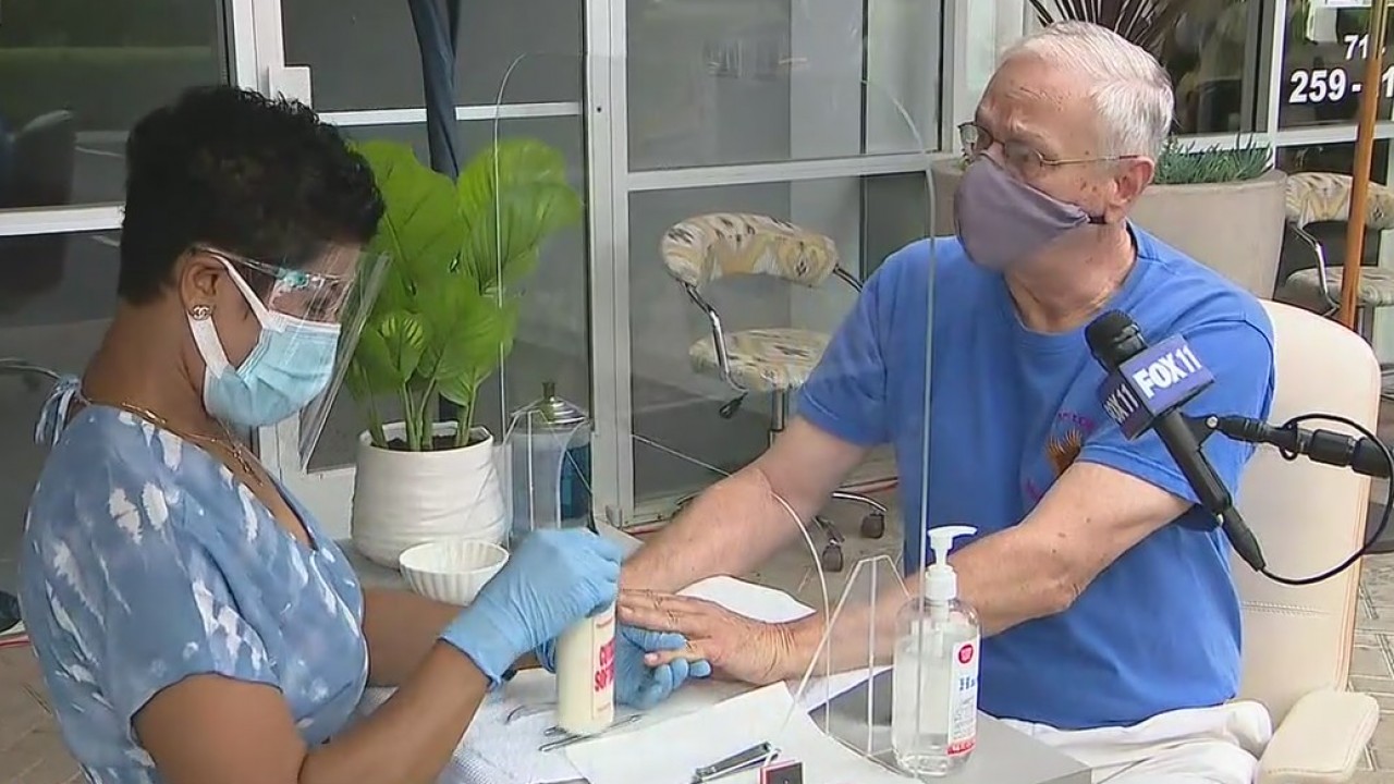Nail salon moves operations outside to keep doors open amid coronavirus closures