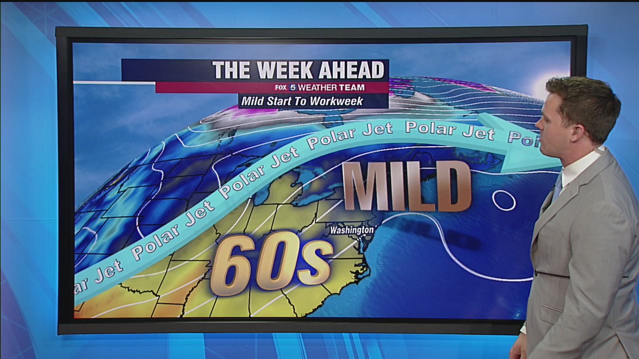 FOX 5 Weather forecast for Monday, March 22