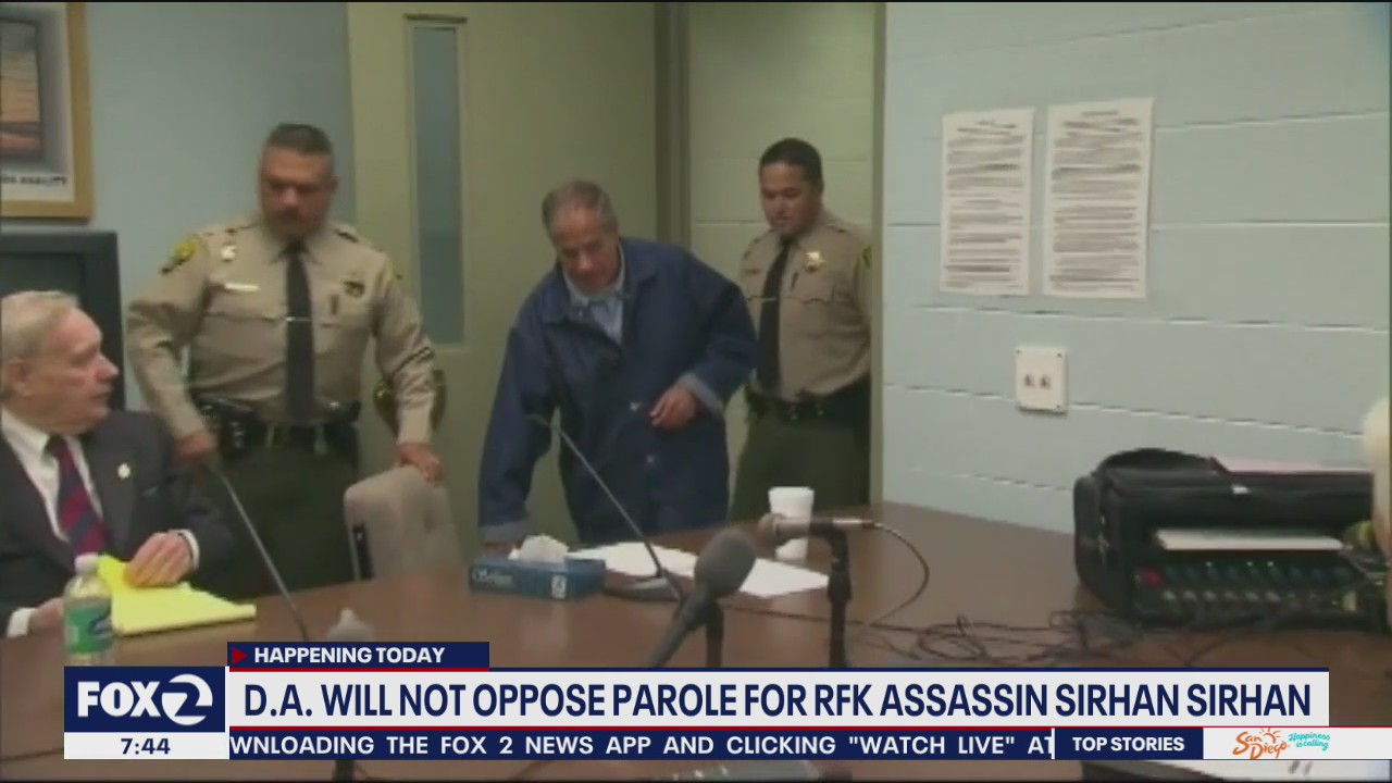 Sirhan Sirhan, RFK assassin, eligible for parole