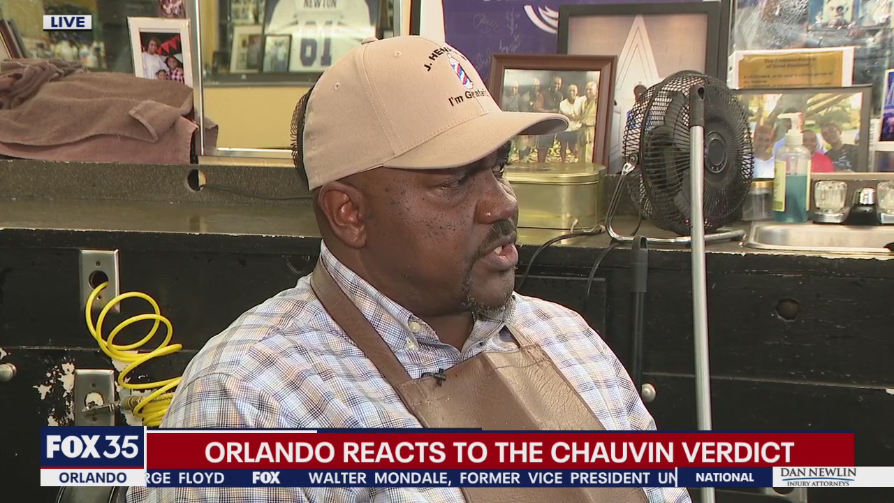 Chauvin verdict reaction from J Henry's Barber Shop