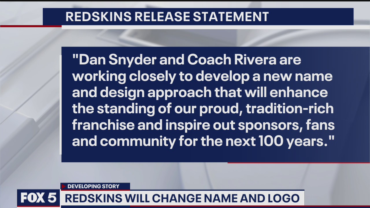 Washington NFL team to change name and logo