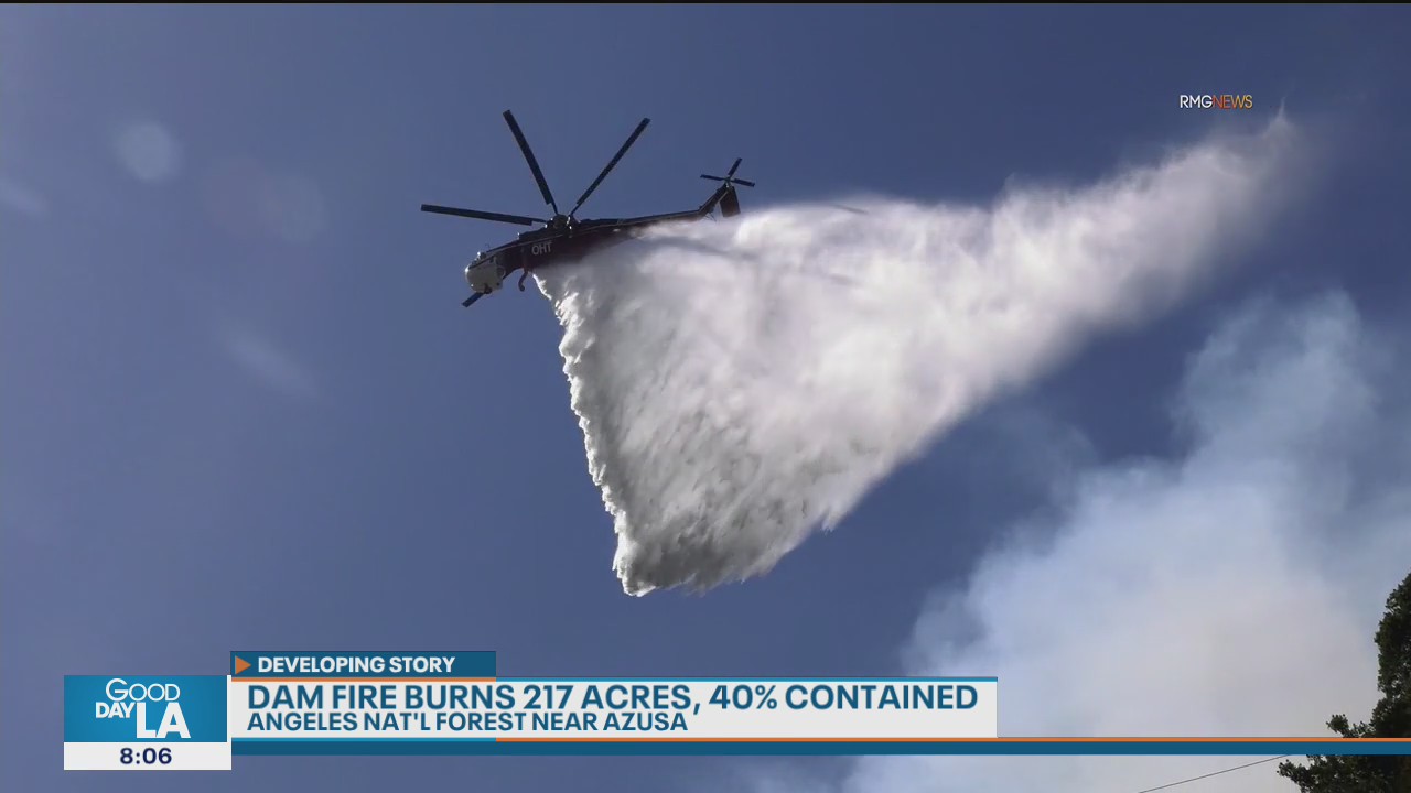 Fire officials provide update on Dam Fire in Angeles National Forest