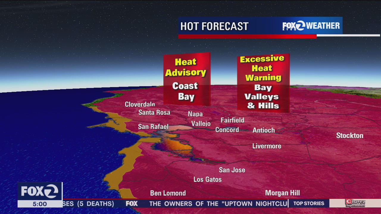 Excessive heat warning, smoky and hazy