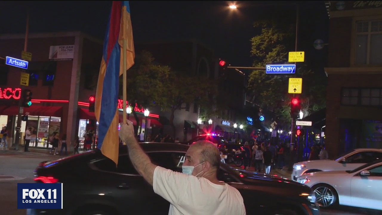 Armenian community protests Azerbaijan aggression