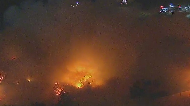 Massive mulch fire ignites in Ontario