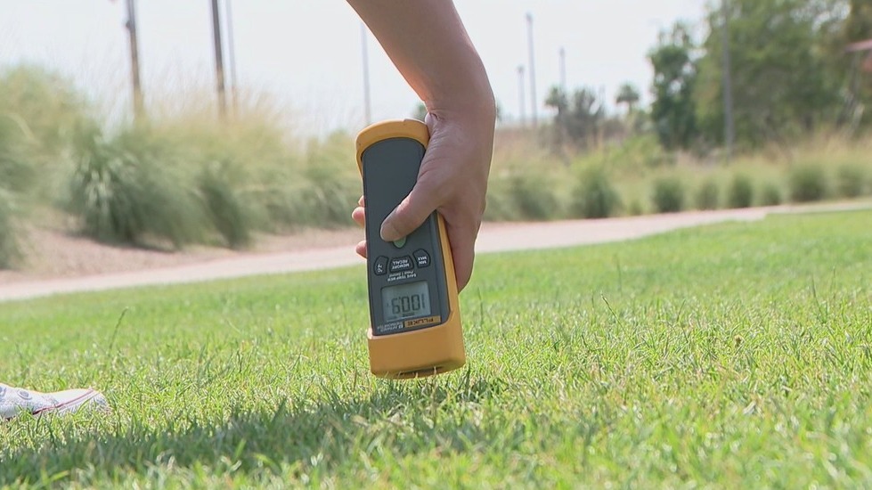 Testing the temperatures of surfaces in Phoenix