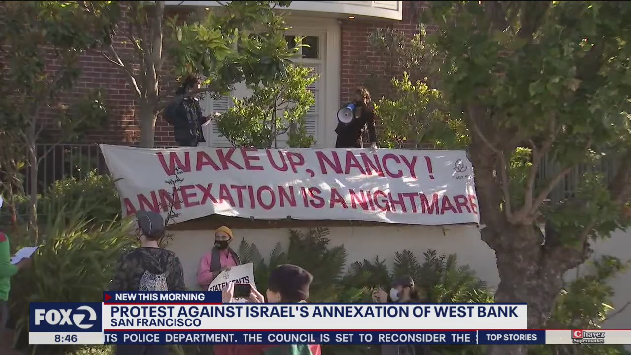 Protesters against Israel's West Bank annexation target Nancy Pelosi's SF home