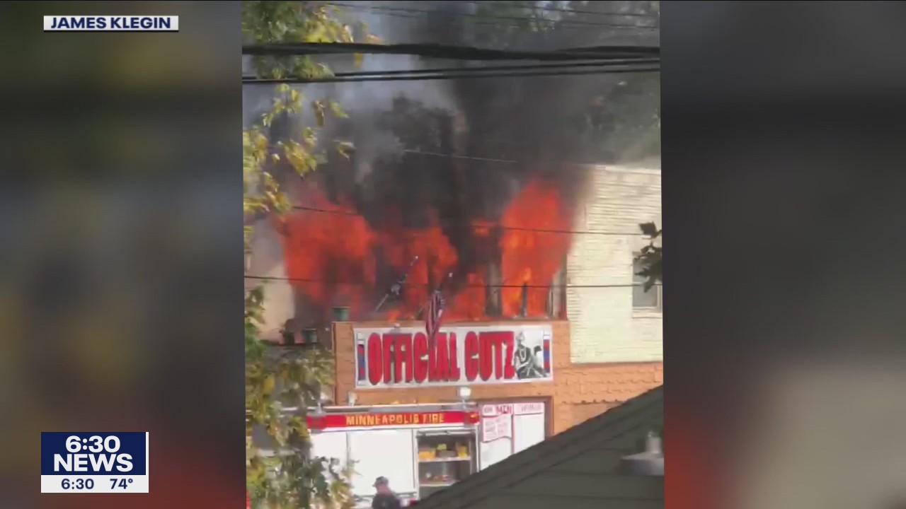 Fire destroys apartment, barbershop in north Minneapolis