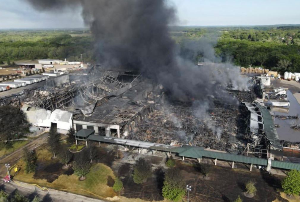 Crews make progress with Chemtool fire