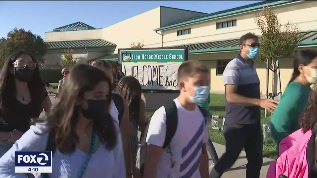 San Ramon Valley schools reopen with masked students