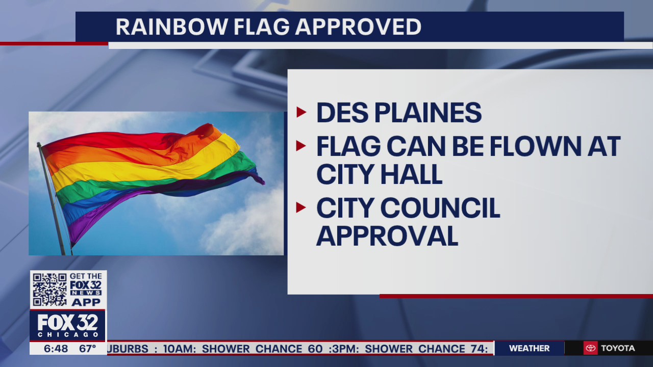 Des Plaines approves flying rainbow flag at city hall