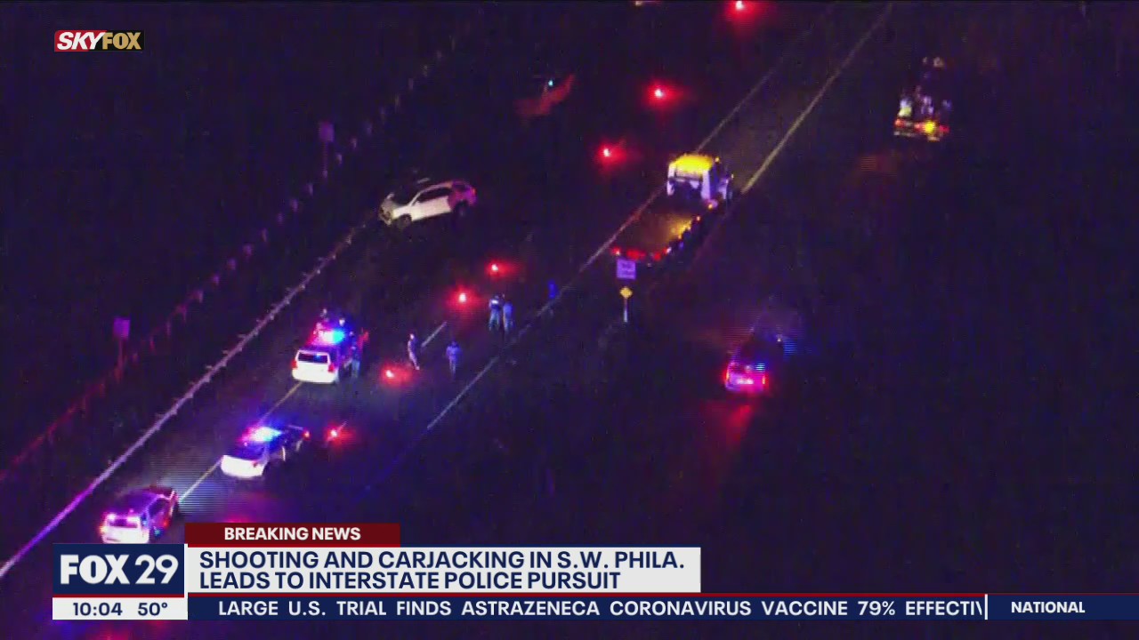 Shooting and carjacking in Philadelphia leads police on chase ending on AC Expressway