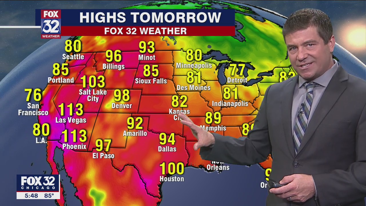 6 p.m. forecast for Chicagoland on August 17