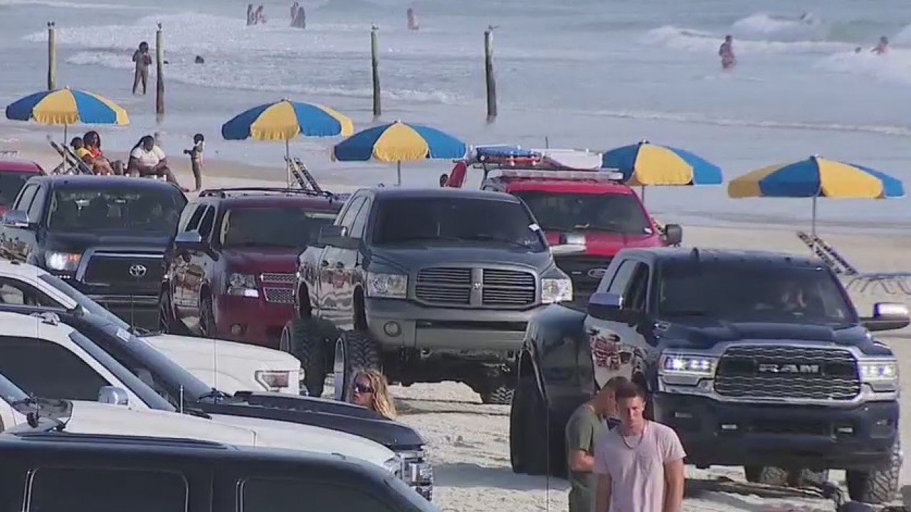 Police patrol Trucktoberfest in Daytona Beach