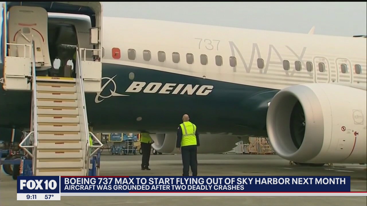 Boeing 737 MAX jet set to fly out of Sky Harbor