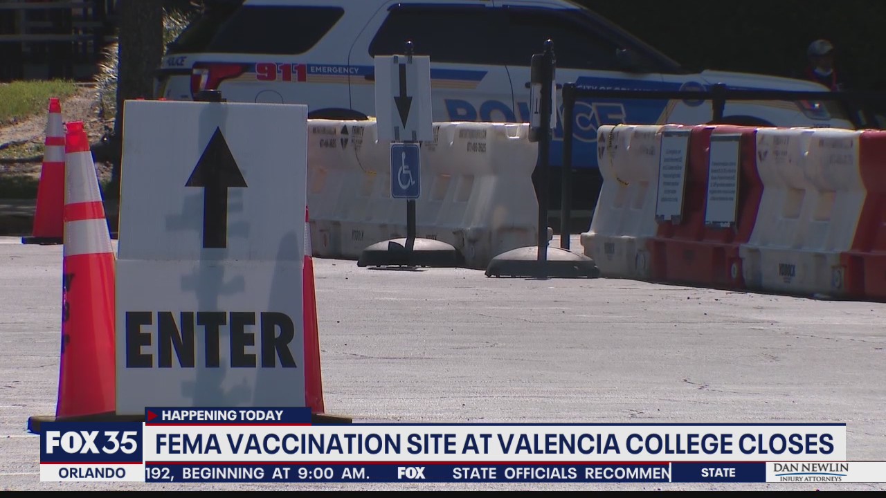 FEMA vaccination site at Valencia College to close