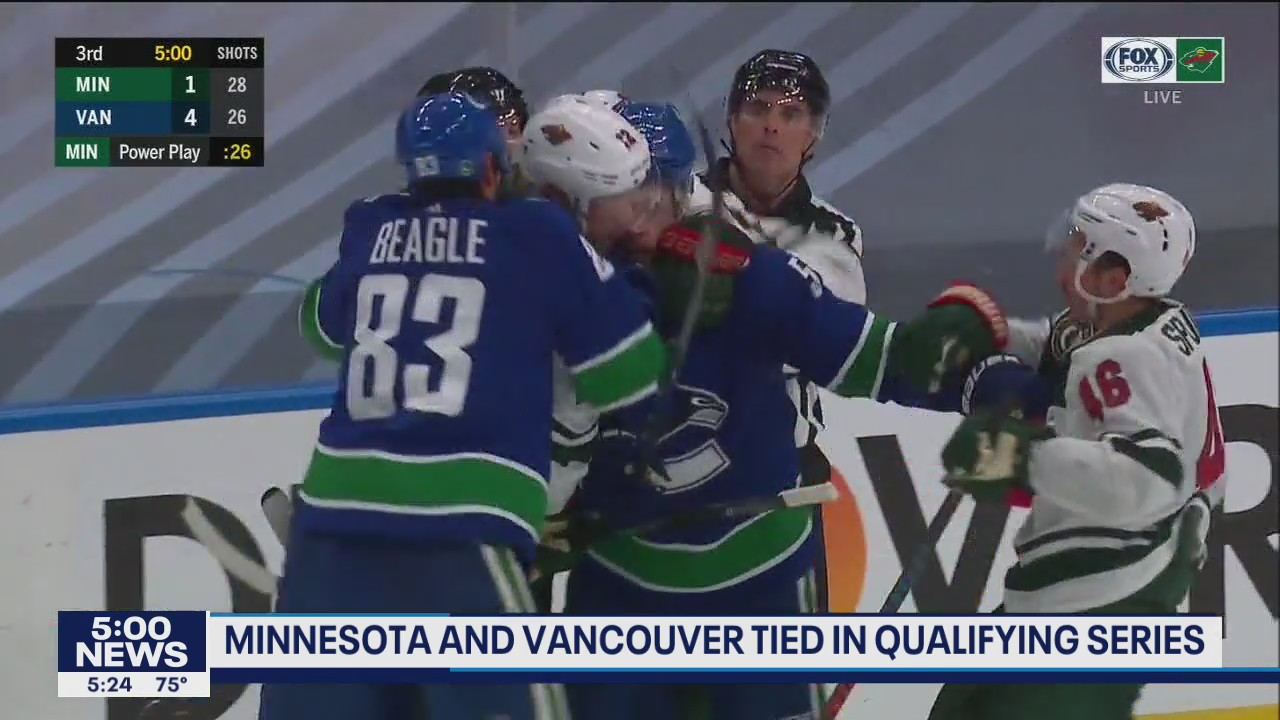 Minnesota Wild and Vancouver tied in qualifying series