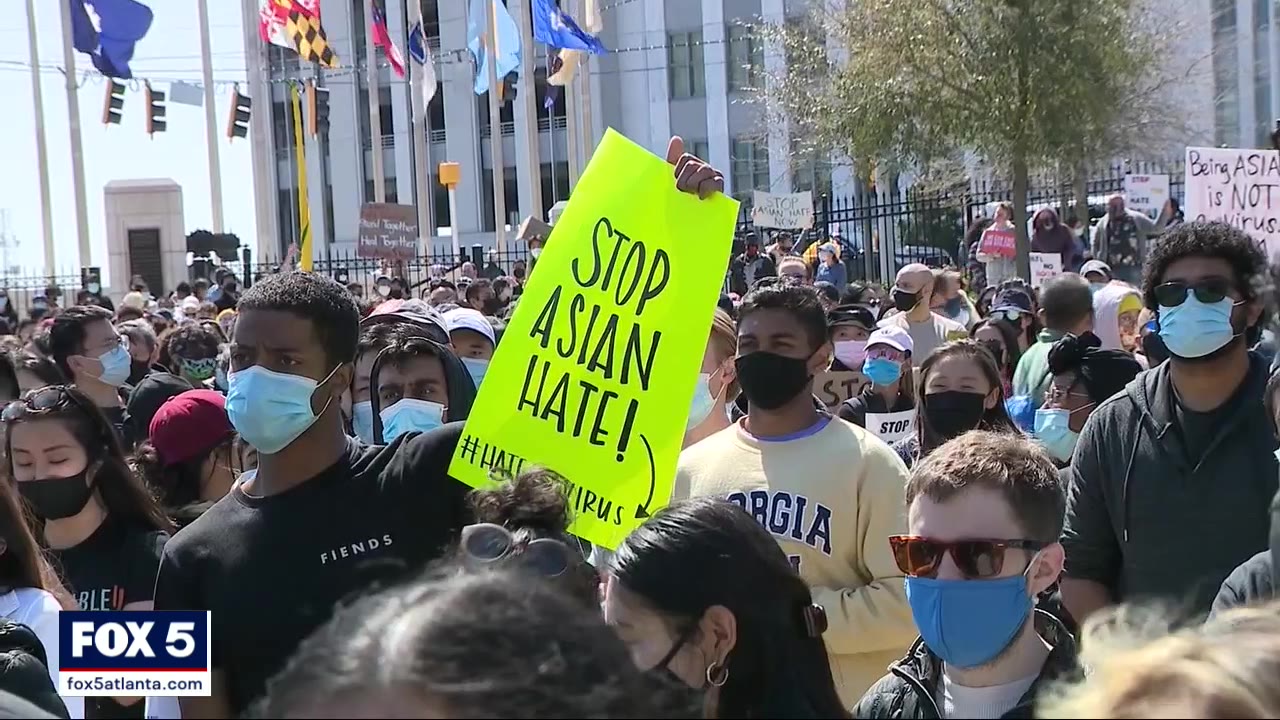 Protesters rally after spa shootings