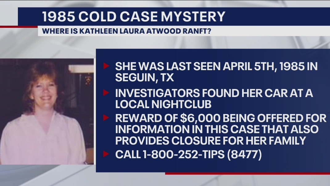 Reward increased for information in 1985 Guadalupe County cold case