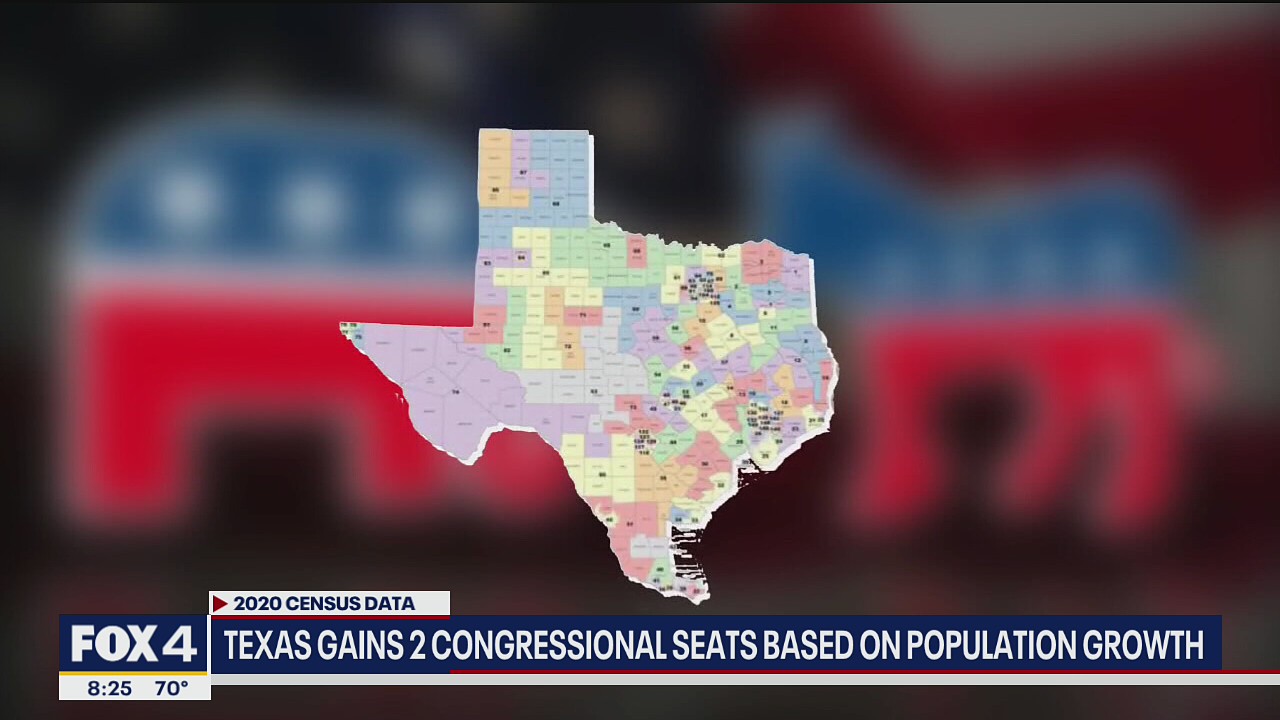 Texas gains 2 congressional seats based on population growth