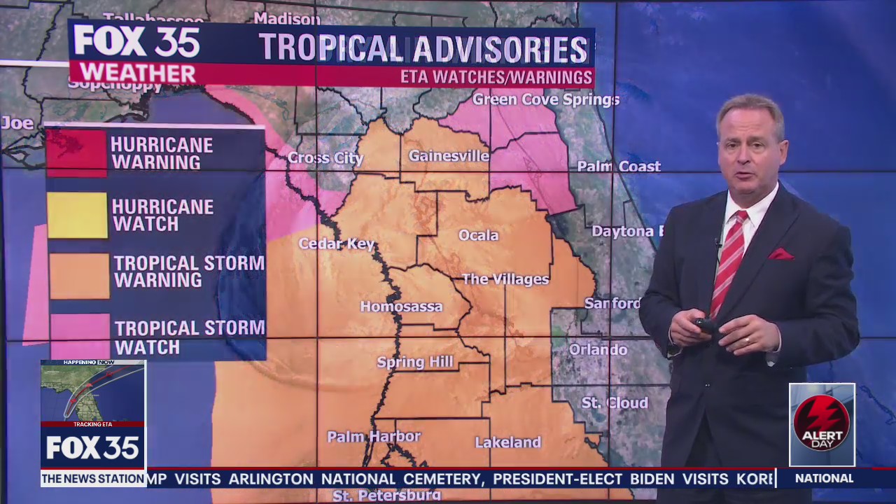 Eta to bring tropical storm force winds to Central Florida