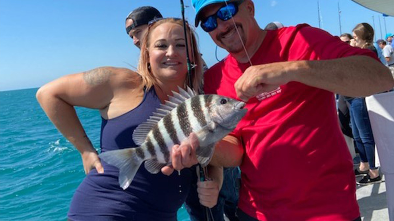 Sheepshead action still going well inshore