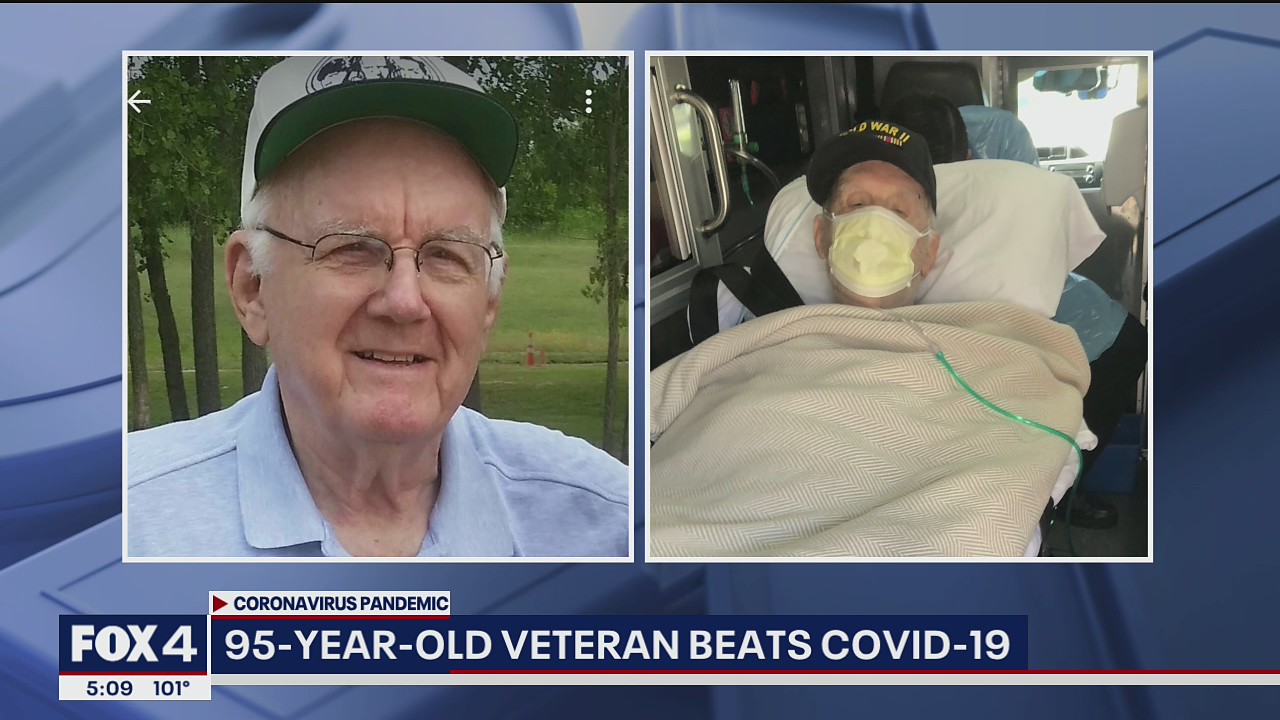 95-year-old World War II veteran leaves Dallas hospital after beating COVID-19
