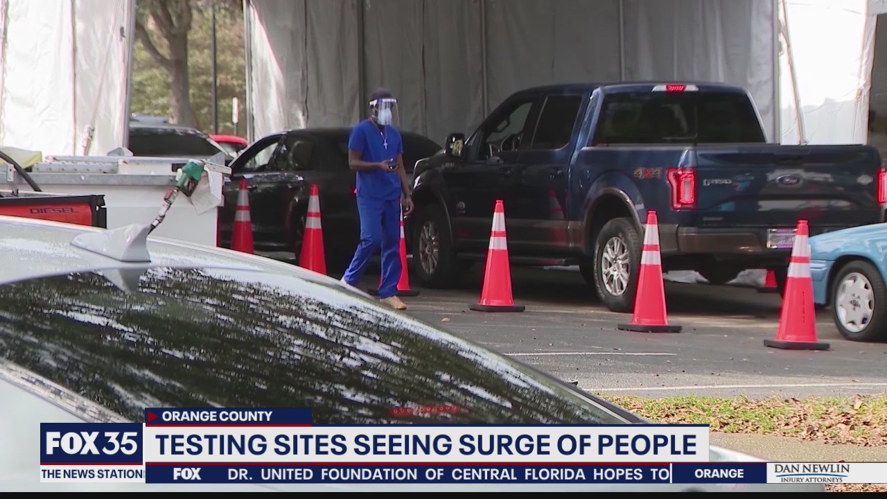 Testing sites seeing surge of people