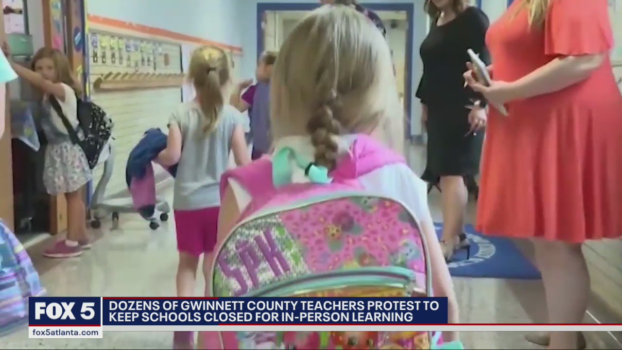 Gwinnett teacher protest to closed to in-person classes