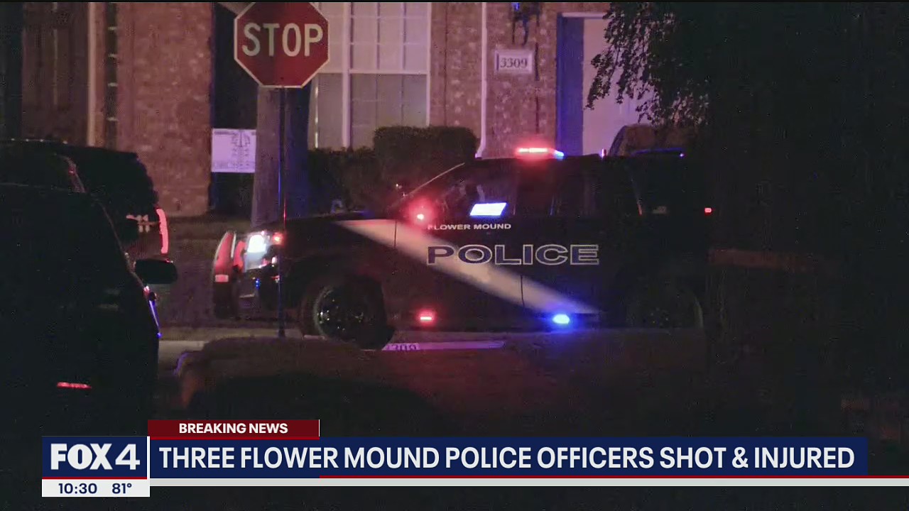 Three Flower Mound police officers shot, injured