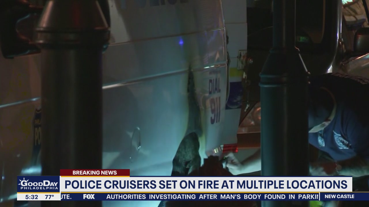 Multiple Philadelphia police vehicles set on fire across the city overnight