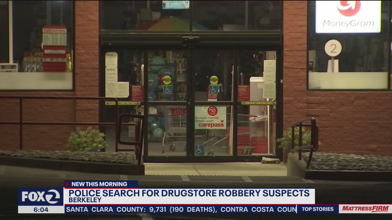 Suspects rob store, run over Berkeley officer's foot