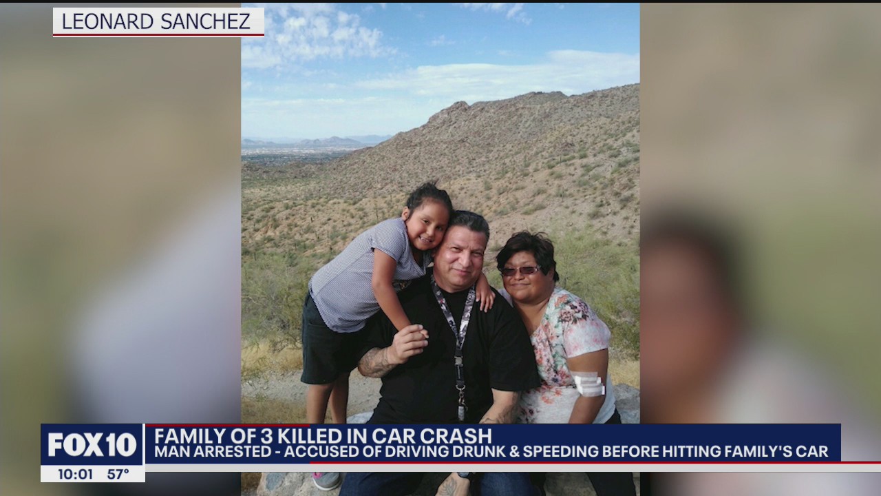 Loved ones left reeling after family of three dies in DUI-related crash in Maricopa County