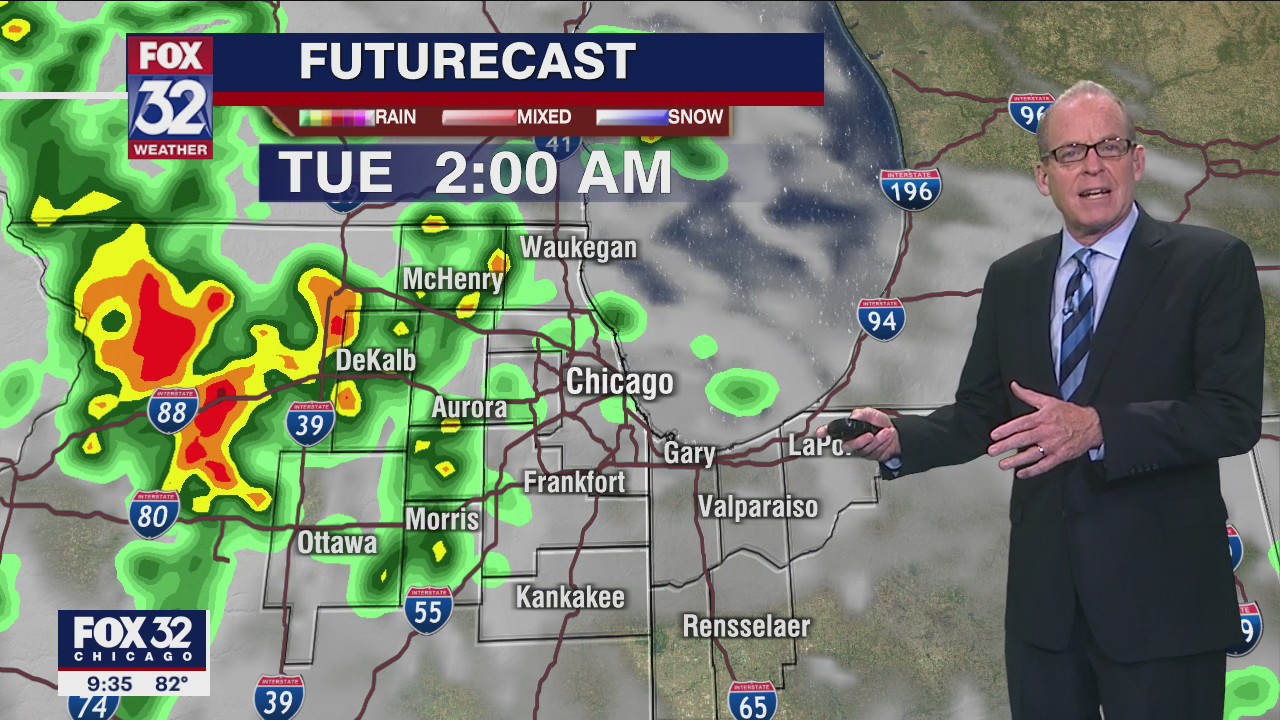 Evening forecast for Chicagoland on August 23