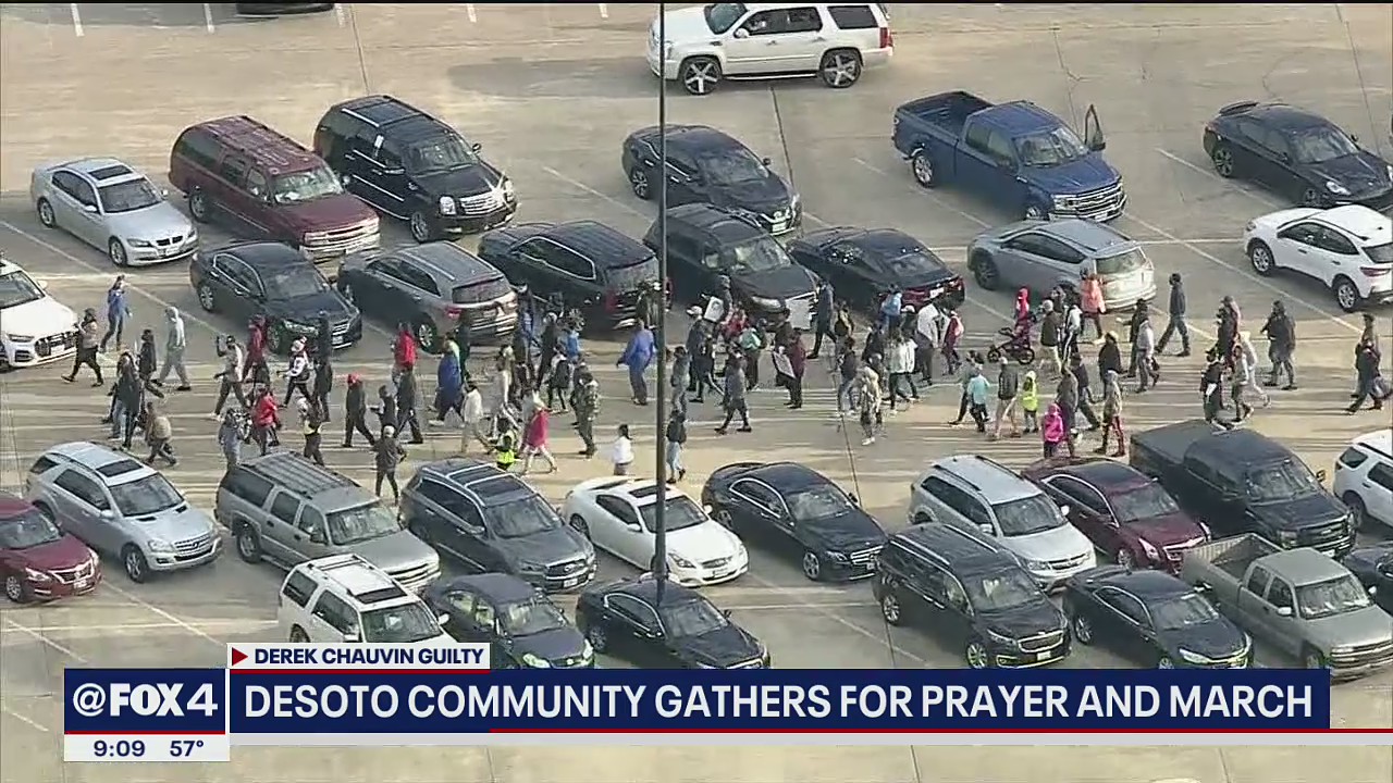 DeSoto community gathers for prayer, march in wake of Derek Chauvin verdict