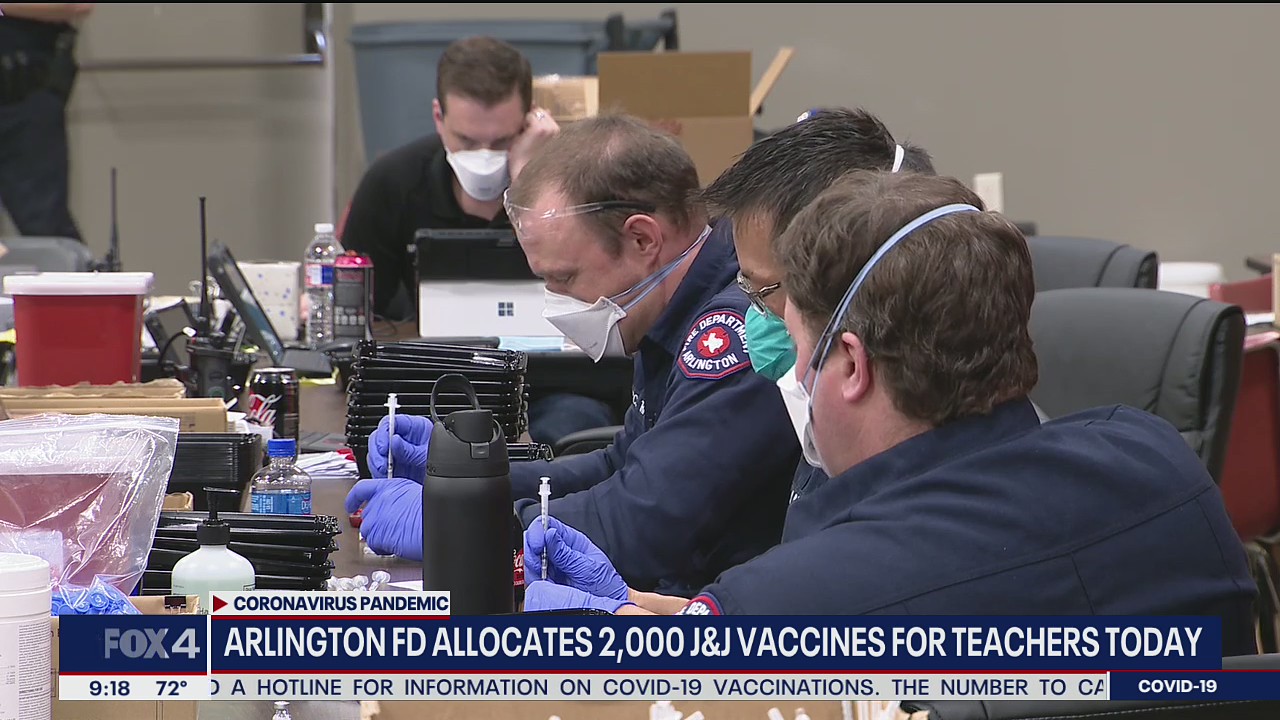 Arlington Fire Dept. allocates 2,000 vaccines for teachers Wednesday